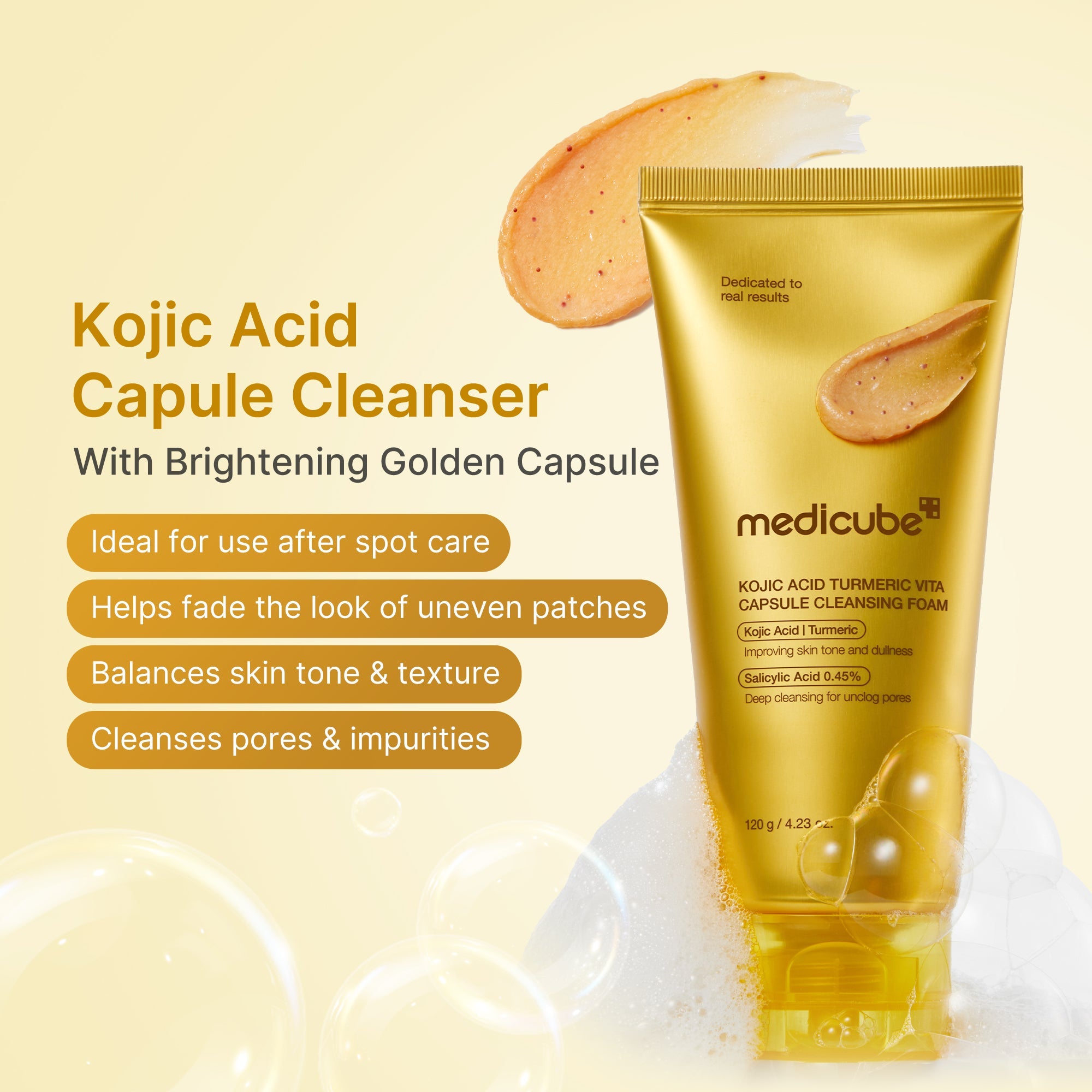 Kojic Acid Turmeric Vita Capsule Foam Cleanser X1