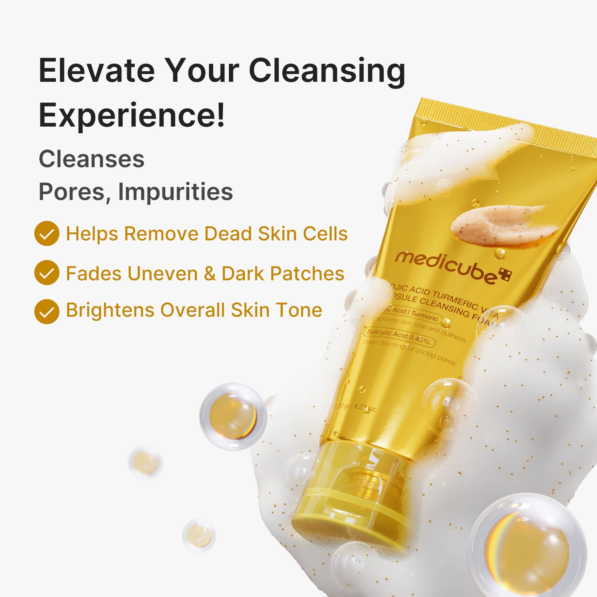 Kojic Acid Turmeric Vita Capsule Foam Cleanser X1