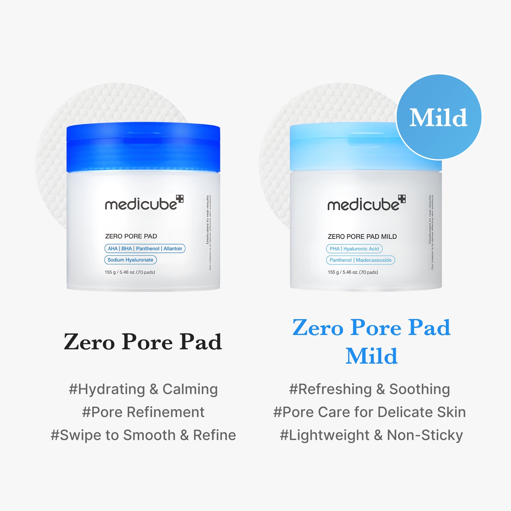 Zero Pore Madecassoside Pads (Mild) U7