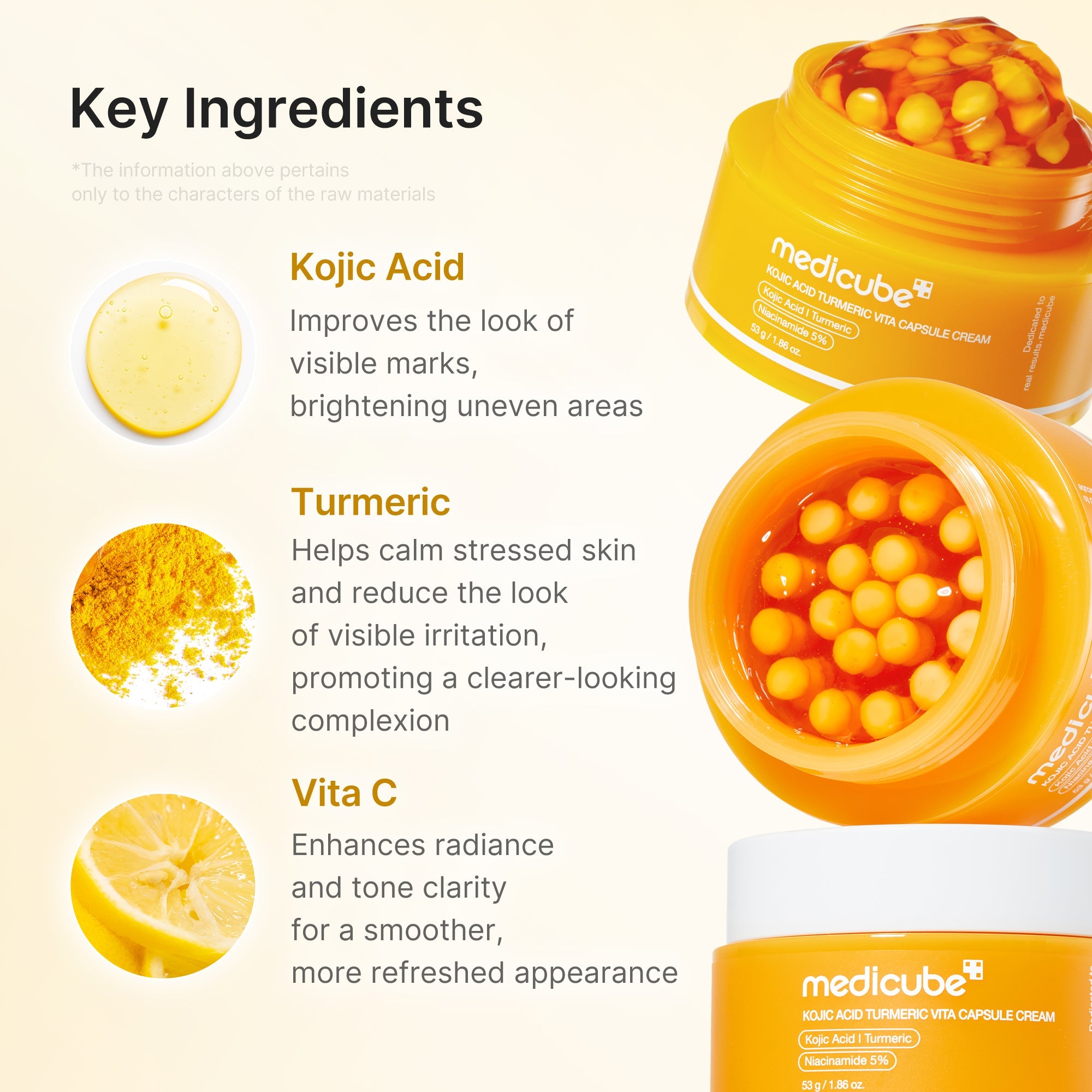 Kojic Acid Turmeric Vita Capsule Cream W3