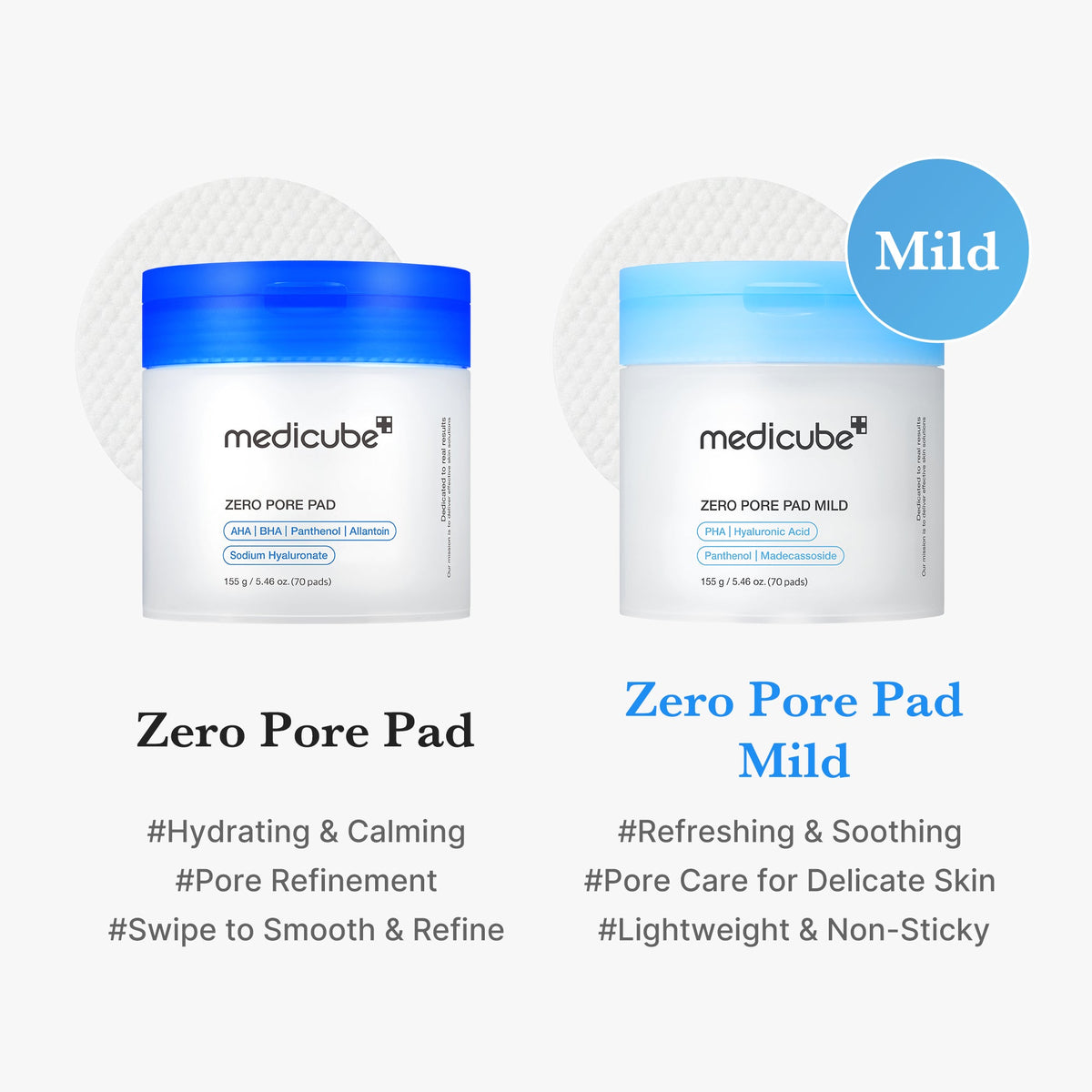 Zero Pore Madecassoside Pads (Mild) E2