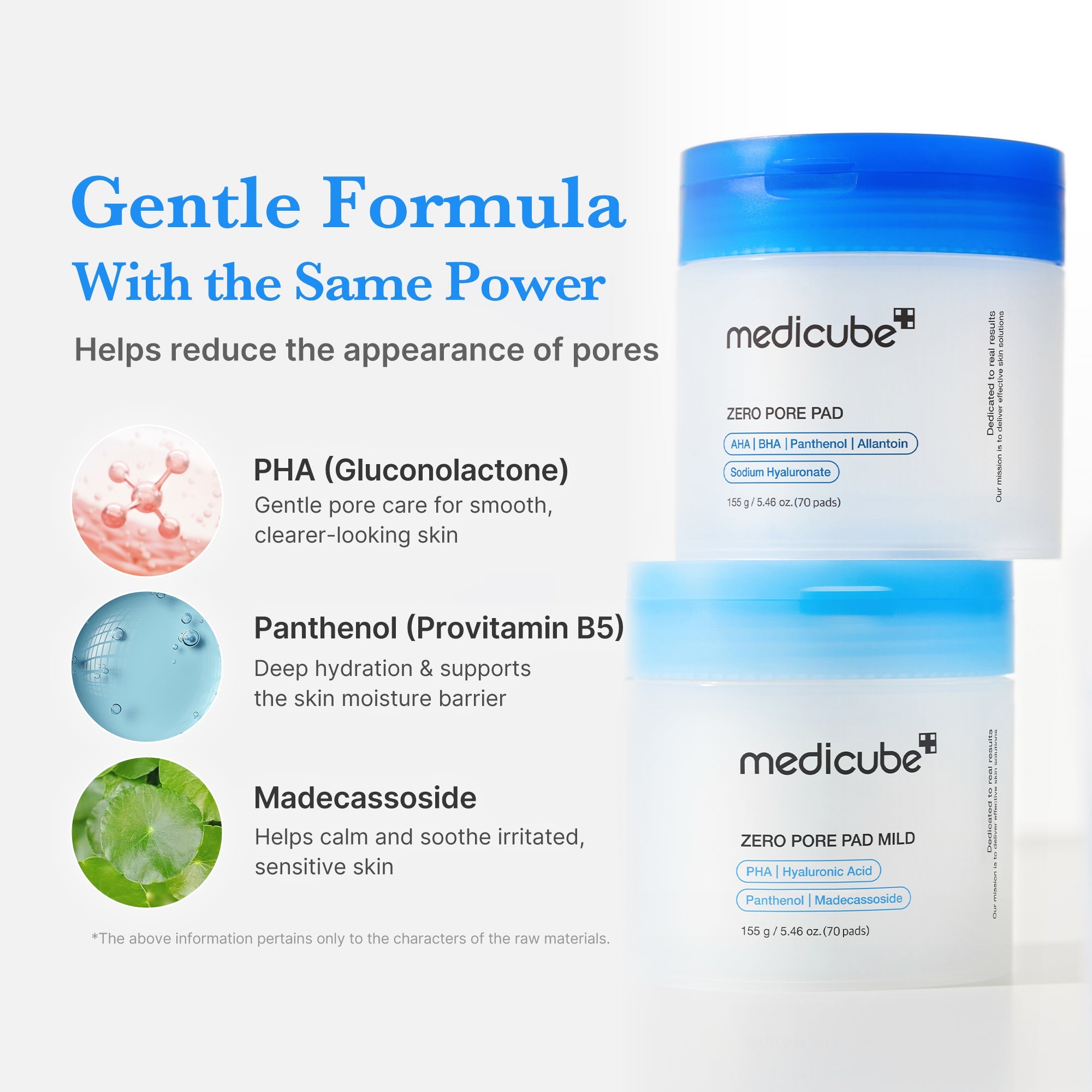 Zero Pore Madecassoside Pads (Mild) E2