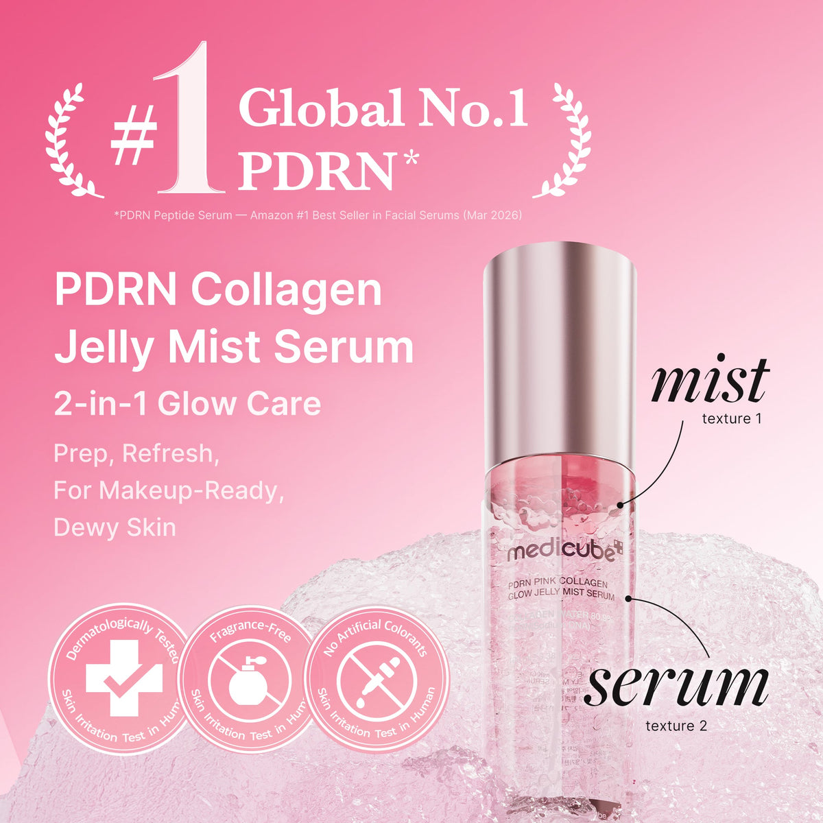 PDRN Pink Collagen Glow Jelly Mist Serum E9
