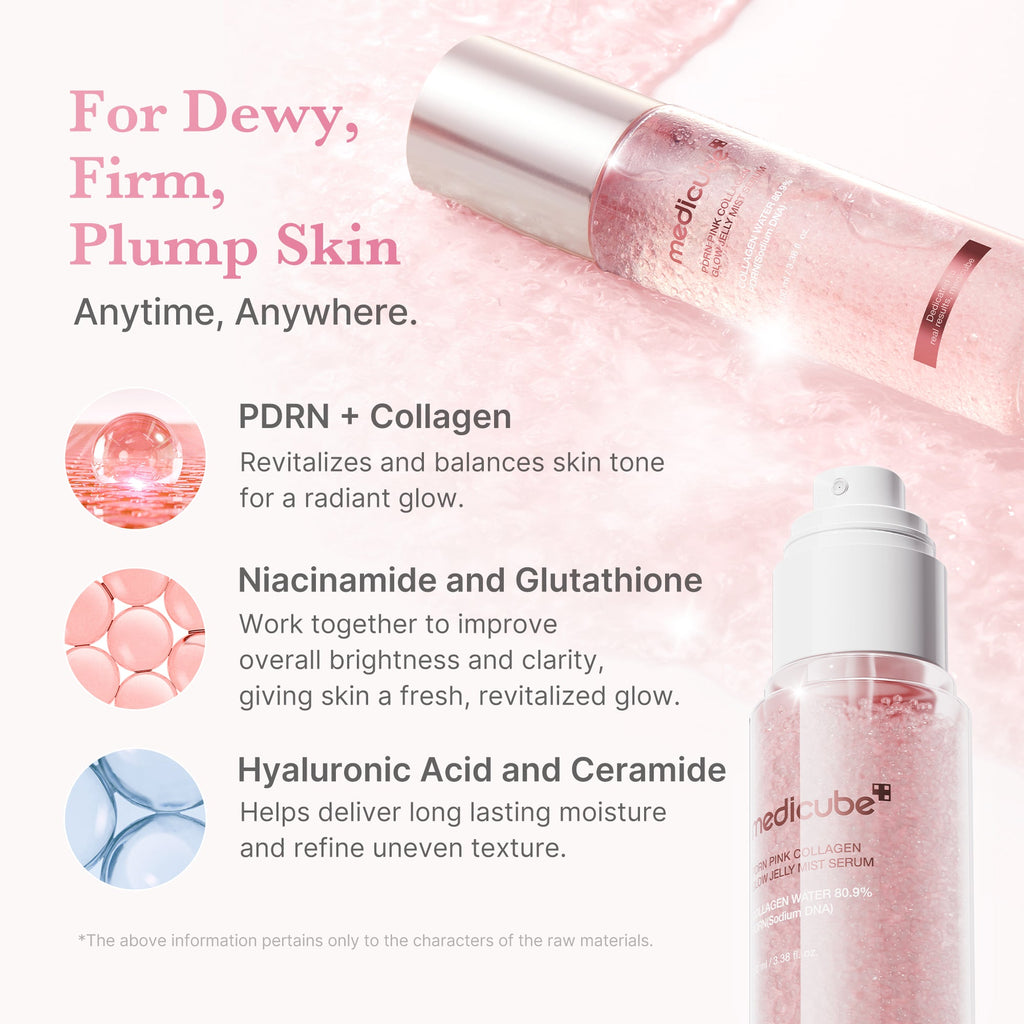 PDRN Pink Collagen Glow Jelly Mist Serum E9